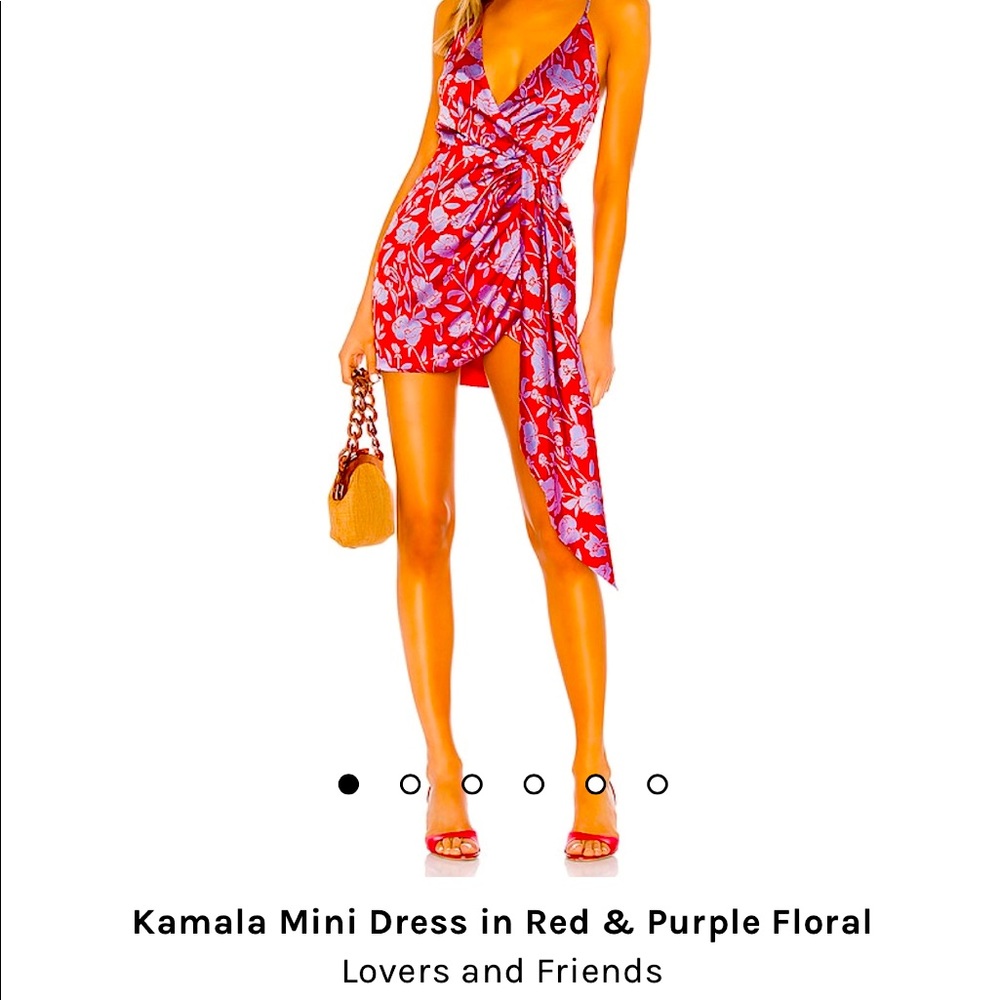 Kamala Mini Dress in Red & Purple Floral